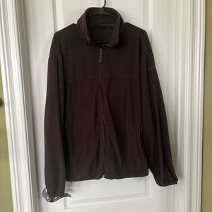 Reebok Brown Men’s Large Lightweight Cotton Fleece Jacket